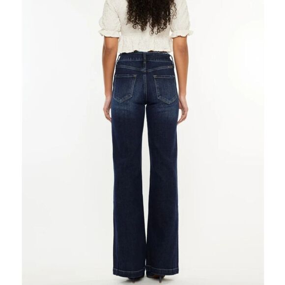 KanCan Makayla Ultra High Rise Flare Jeans Dark Wash Size 7 - Picture 8 of 9